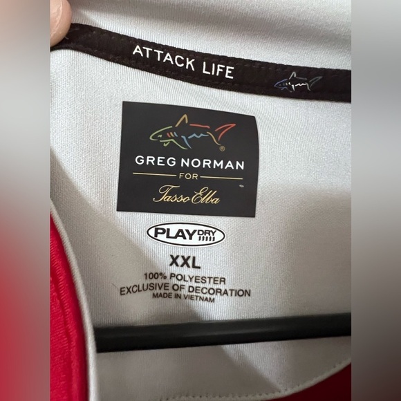 Greg Norman Tasso Elba Play Dry 1/4 Quarter Zip Red Golf Pullover XXL - Picture 3 of 3